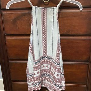 Red, White, Black Halter Tank
